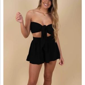 Free Spirit two piece set - black - from Blushing Brunette Boutique